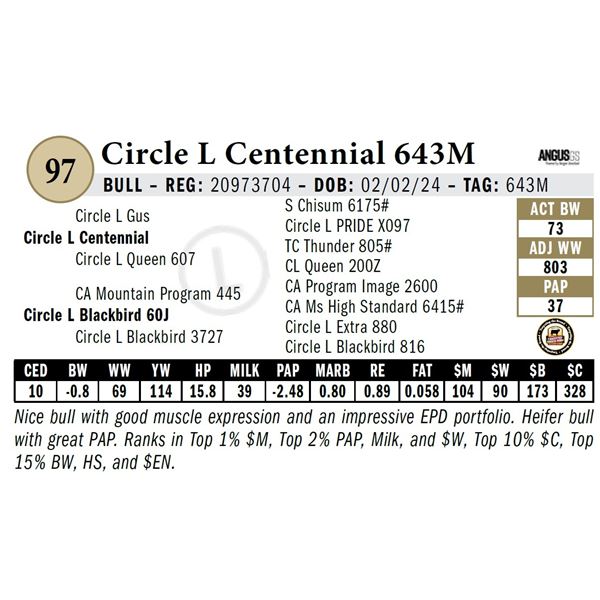 Circle L Centennial 643M