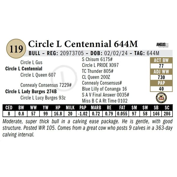 Circle L Centennial 644M