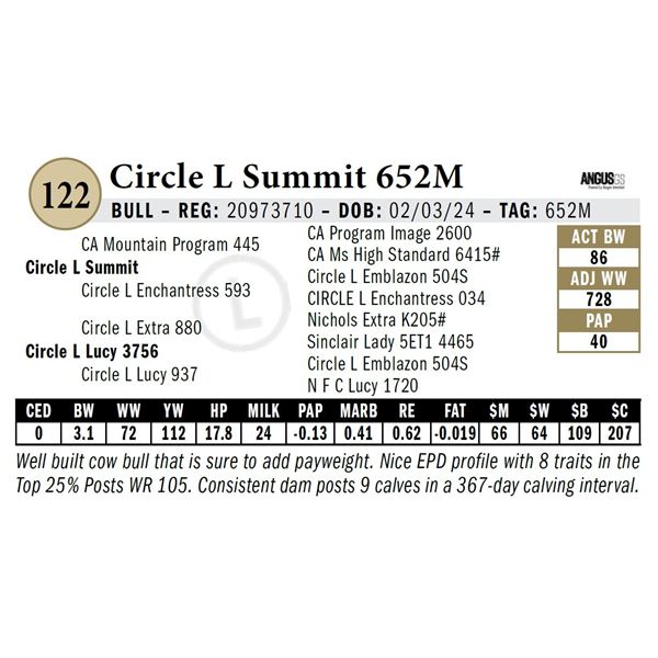 Circle L Summit 652M