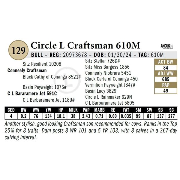 Circle L Craftsman 610M
