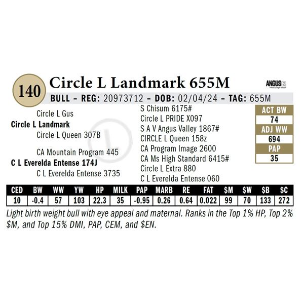 Circle L Landmark 655M