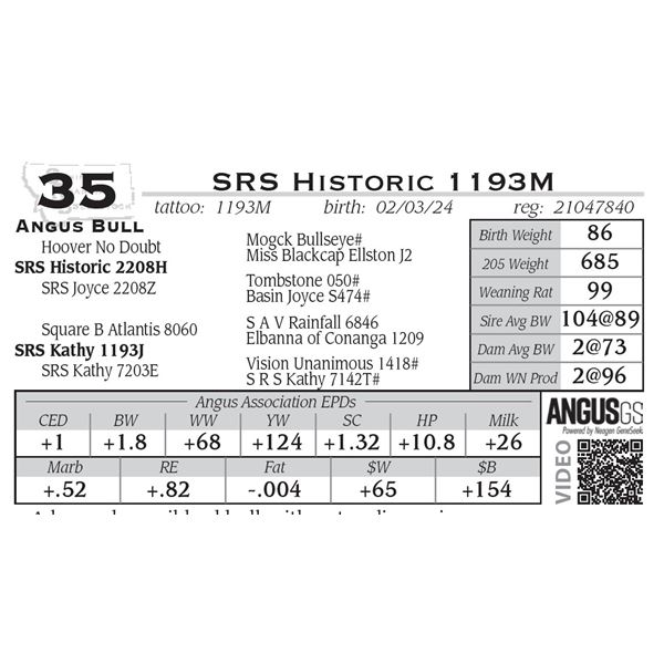 SRS Historic 1193M