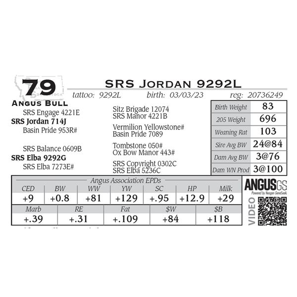 SRS Jordan 9292L