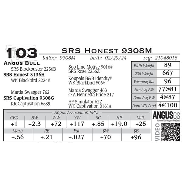 SRS Honest 9308M