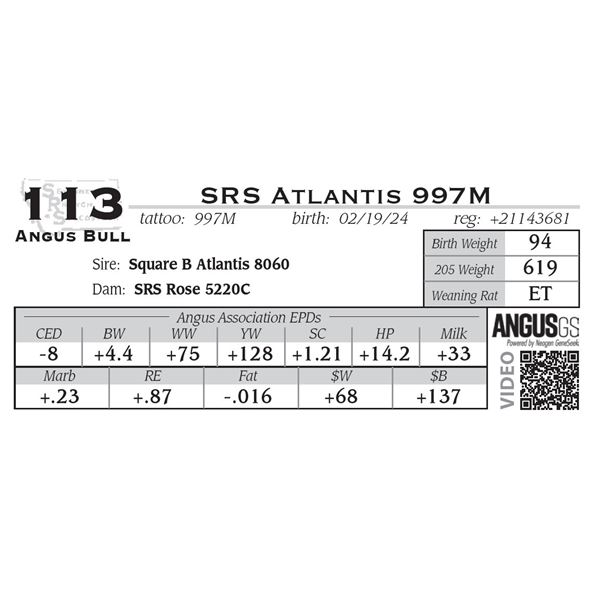 SRS Atlantis 997M