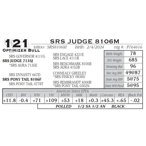 SRS JUDGE 8106M
