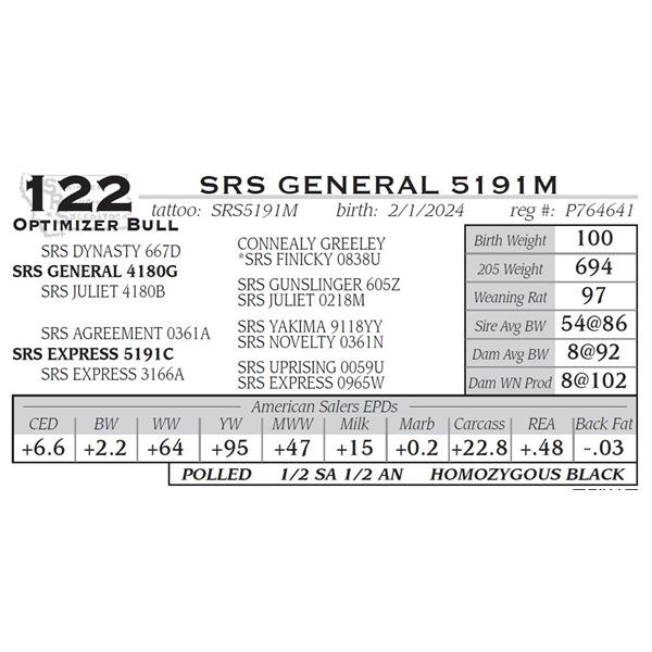 SRS GENERAL 5191M