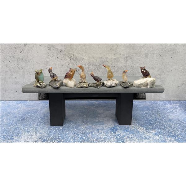 Carved Hard Stone Mineral Birds