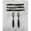 Image 2 : Antique Civil War Era Inlaid Handle Flatware
