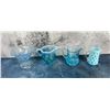 Image 2 : Collection of Blue Glass Pitchers Creamers