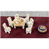Image 1 : Limoges Miniature Porcelain Table and Box