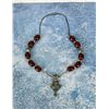 Image 2 : Cherry Amber Bakelite Cross Necklace
