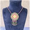 Image 1 : Native American Indian Beaded Rosette Necklace