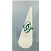 Image 1 : Zuni Sterling Silver Turquoise Inlaid Ring