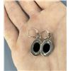 Image 2 : Sterling Silver Onyx Scarab Earrings