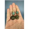 Image 2 : Bhutan Rupee Coin Earrings