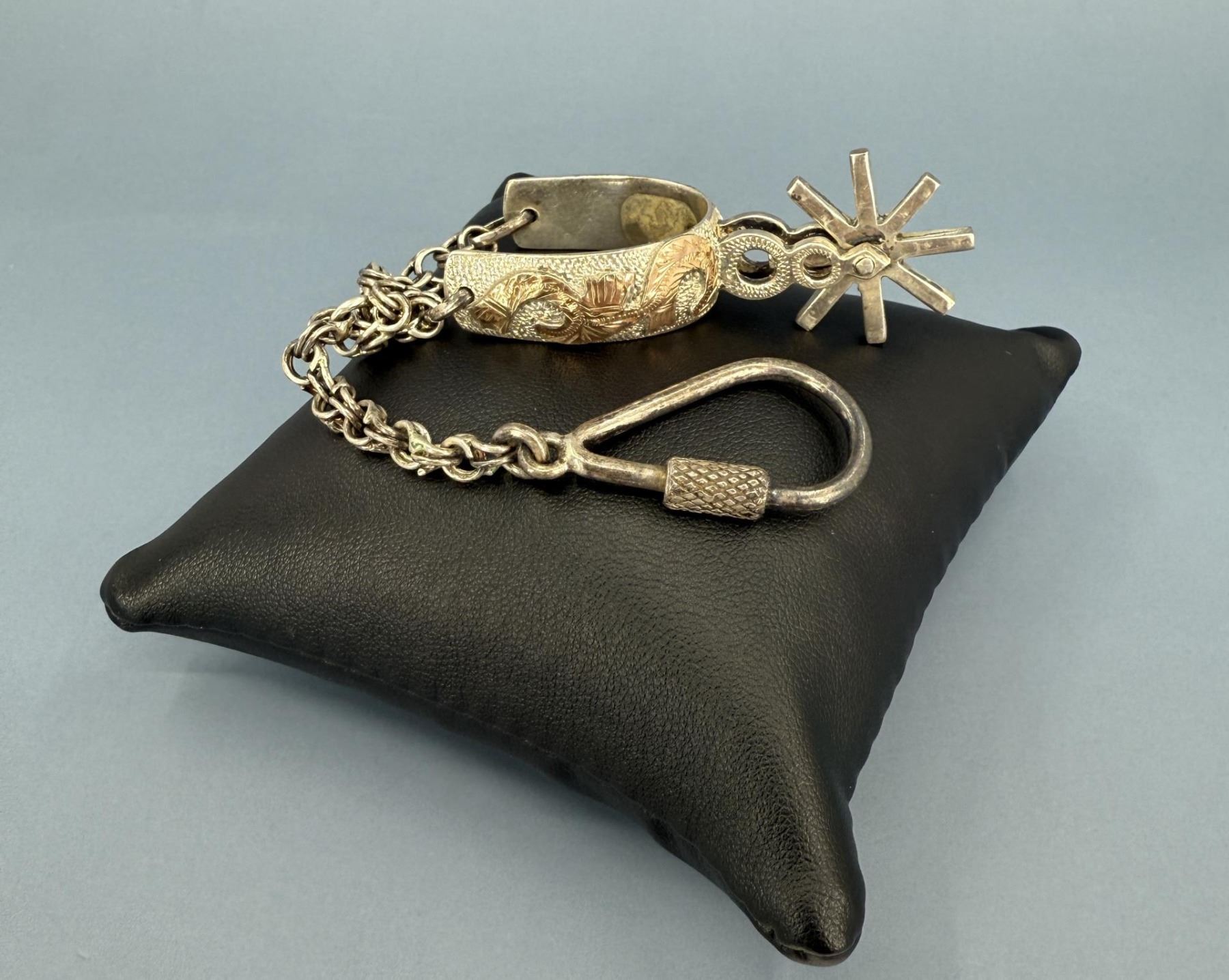 Taxco Mexico Sterling Silver Cowboy Spur Keychain