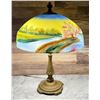 Image 2 : Arts & Crafts Jefferson Reverse Painted Table Lamp