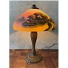 Image 1 : Arts & Crafts Phoenix Reverse Painted Lamp