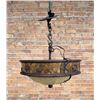 Image 1 : Custom Made Rawhide and Iron Chandelier