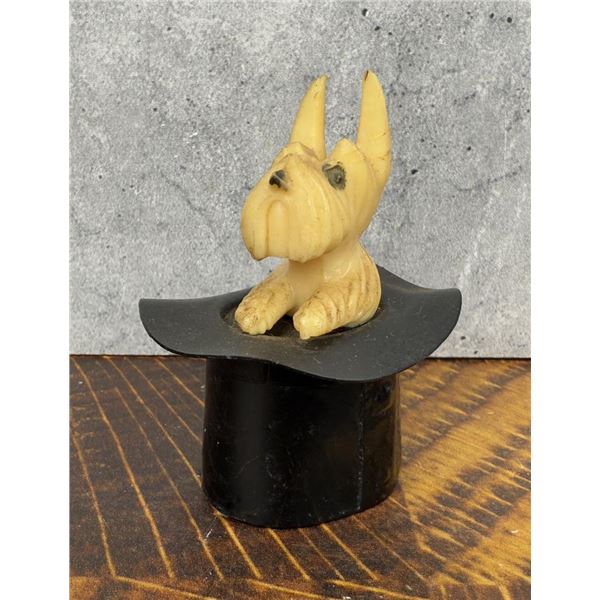 Celluloid Scottish Terrier in Top Hat Japan