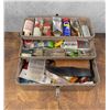 Image 1 : Vintage Fishing Tackle Box and Contents