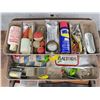 Image 2 : Vintage Fishing Tackle Box and Contents