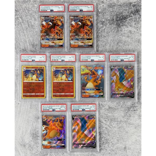Collection of Pokemon PSA Graded Cards Charizard