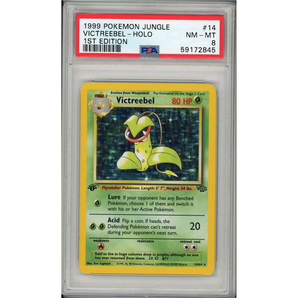 1999 Pokemon Jungle 1st Edition Victreebel PSA 8