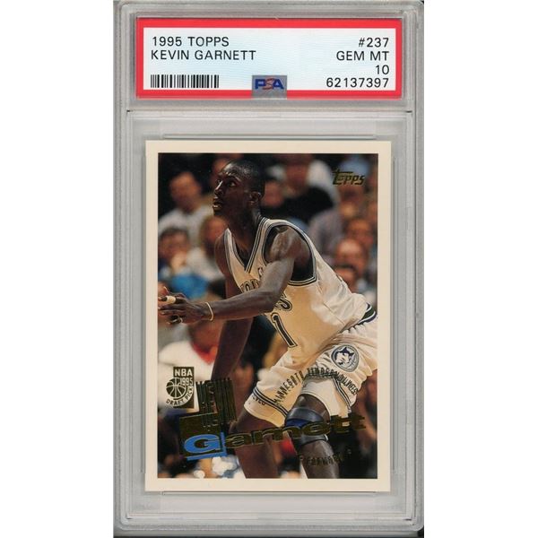 1995 Topps Kevin Garnett 237 Rookie Card PSA 10