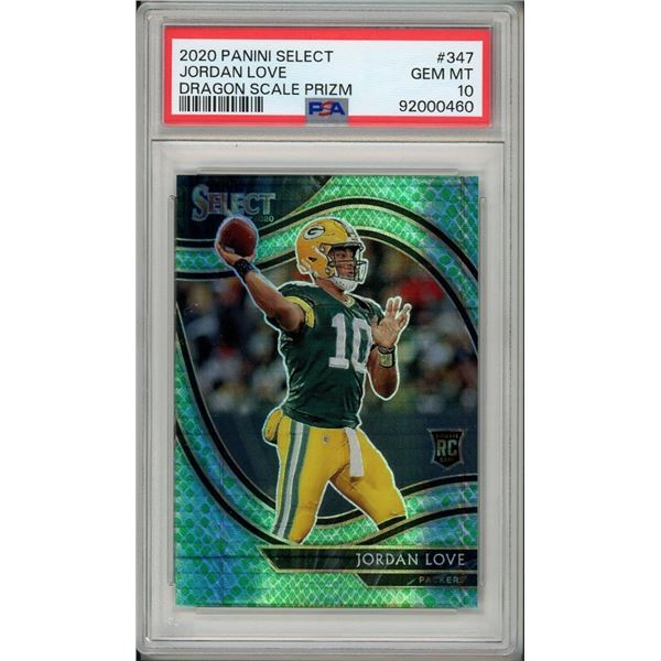 2020 Panini Select Jordan Love Rookie PSA 10