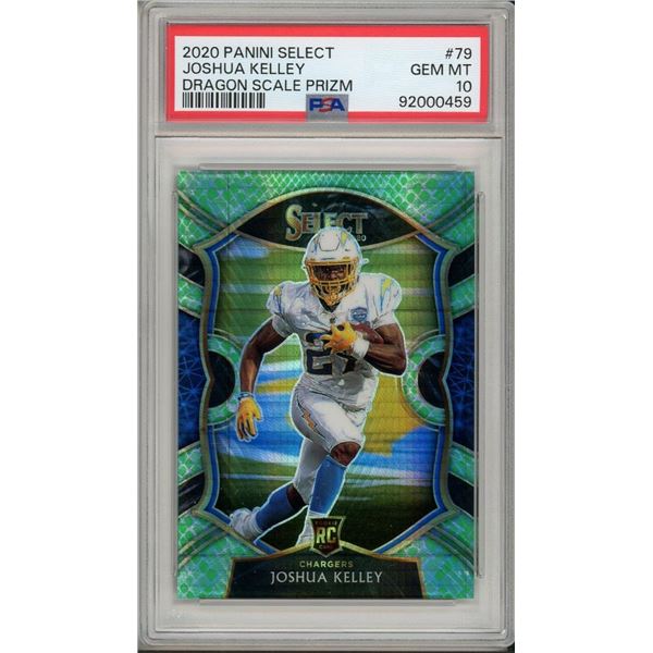 2020 Panini Select Joshua Kelley Rookie PSA 10