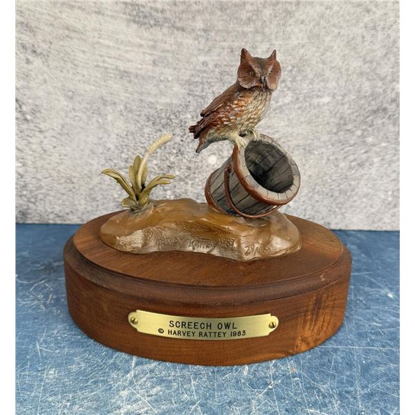 Harvey Rattey Screech Owl Bronze