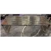 Image 1 : Chrome Steel Gridiron Slat Bench