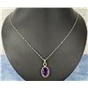 Image 1 : Sterling Silver Amethyst Necklace