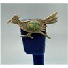 Image 1 : Navajo Sterling Silver Turquoise Roadrunner Brooch
