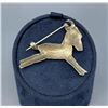 Image 2 : Navajo Sterling Silver Turquoise Band Goat Brooch