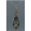 Image 2 : Sterling Silver Lapis Amethyst Pendant