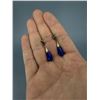 Image 2 : 14k Gold Chinese Lapis Lazuli Earrings