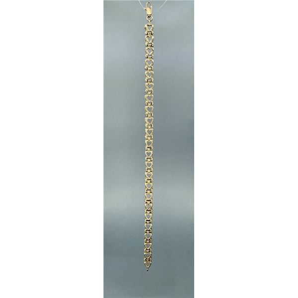 Sterling Silver Heart Link Bracelet