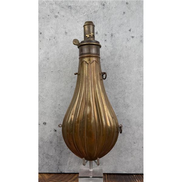 American Flask Cap Co Brass Copper Powder Flask