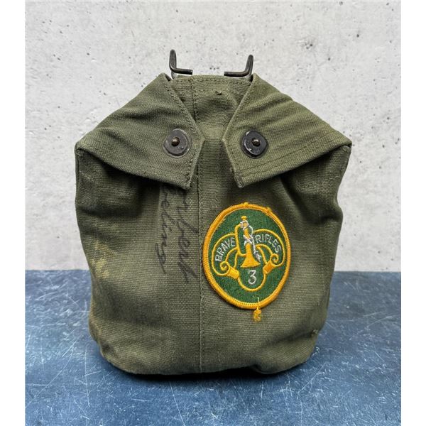 WW2 British Canteen Cover With 3rd Armored Patch