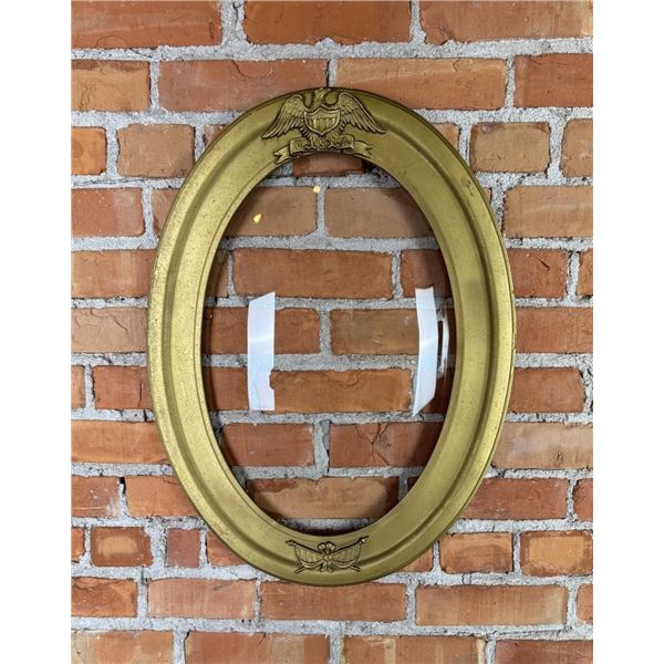 WW1 WWI Patriotic Oval Bubble Glass Frame