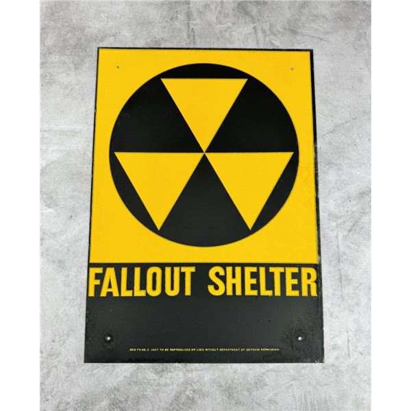 US Department of Defense Fallout Shelter Sign