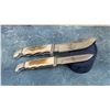 Image 2 : Buck Horn Handle Sportsman Twin Knife Set