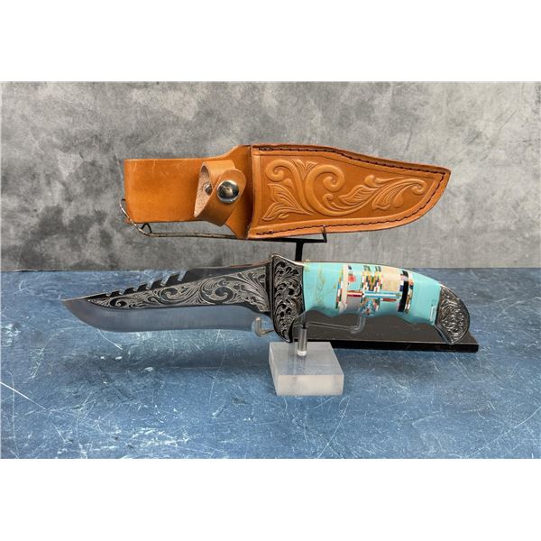 Southwest Inlaid Handle Knife