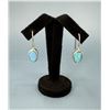 Image 1 : Blue Opal Sterling Silver Earrings