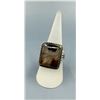 Image 1 : Navajo Sterling Silver Agate Ring