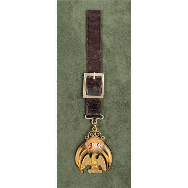 Fraternal Order Of Eagle Gold Filled Watch Fob