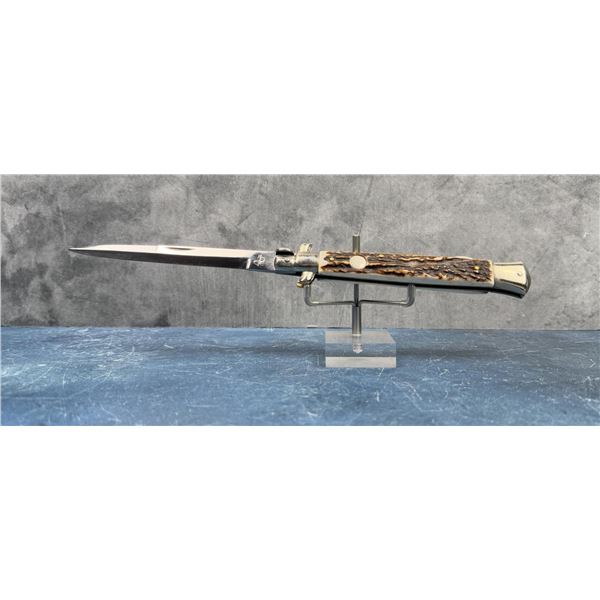 Falcon Stag Handle Stiletto Pocket Knife